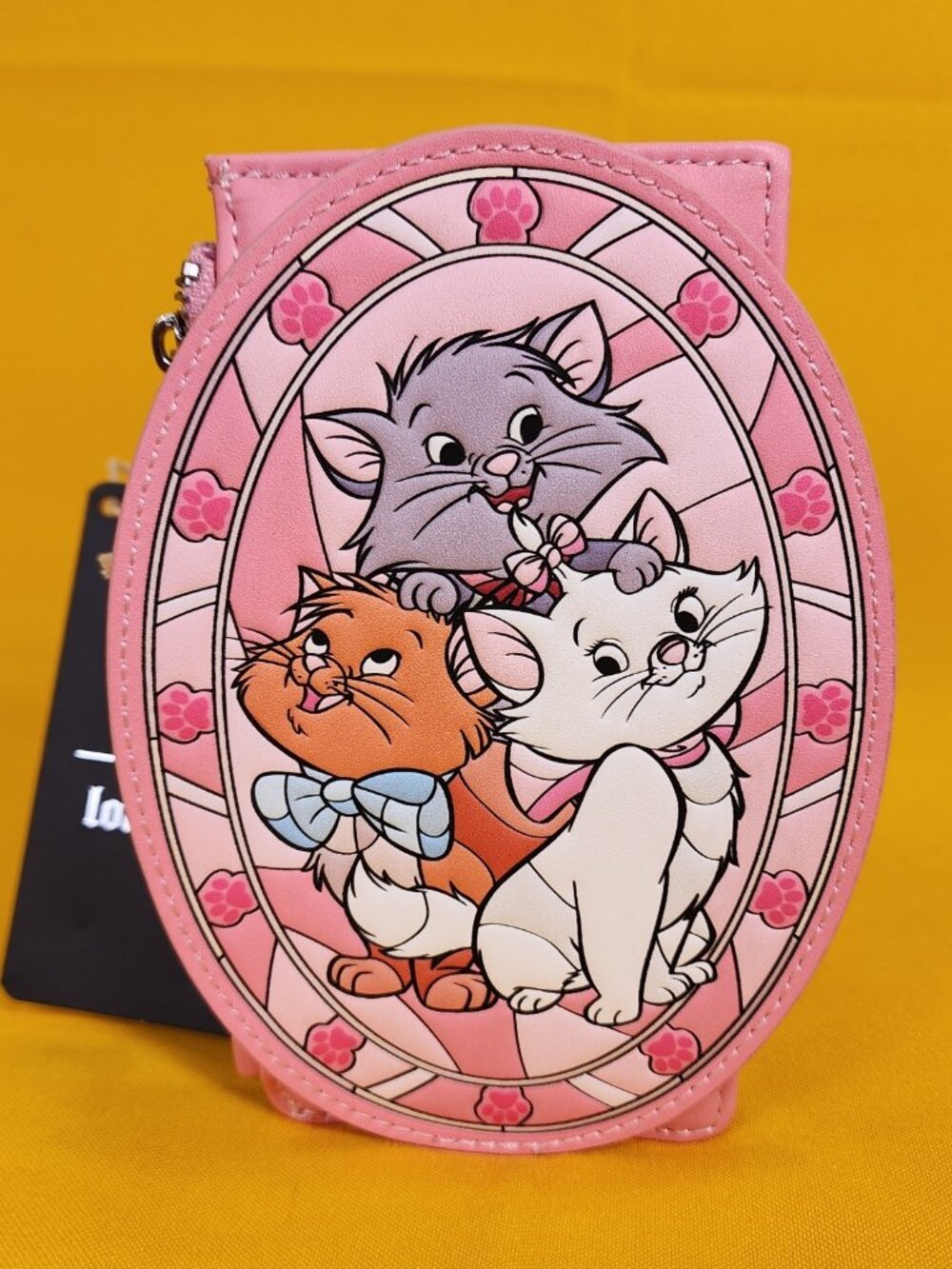Loungefly Disney The Aristocats Exclusive Stained Glass Large Card Holder NEW